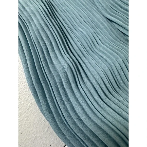 Vintage Jack Bryan Beaded Maxi Dress Pleated Blue Grecian Evening Prom Size S - Picture 16 of 16